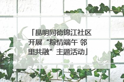 昆明同德锦江社区开展“粽情端午 邻里共融”主题活动