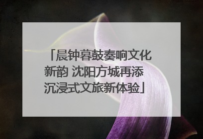 晨钟暮鼓奏响文化新韵 沈阳方城再添沉浸式文旅新体验
