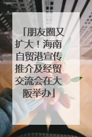 朋友圈又扩大！海南自贸港宣传推介及经贸交流会在大阪举办