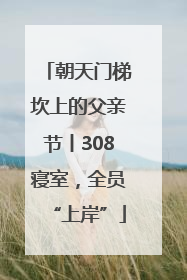 朝天门梯坎上的父亲节丨308寝室，全员“上岸”