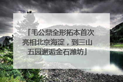 毛公鼎全形拓本首次亮相北京海淀，到三山五园邂逅金石潍坊