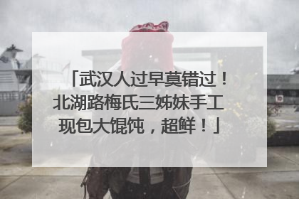 武汉人过早莫错过！北湖路梅氏三姊妹手工现包大馄饨，超鲜！
