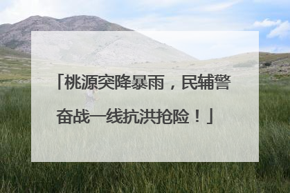 桃源突降暴雨，民辅警奋战一线抗洪抢险！