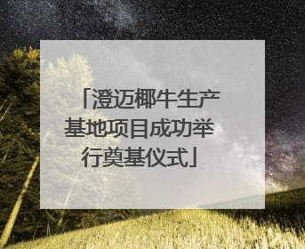 澄迈椰牛生产基地项目成功举行奠基仪式