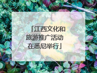 江西文化和旅游推广活动在悉尼举行
