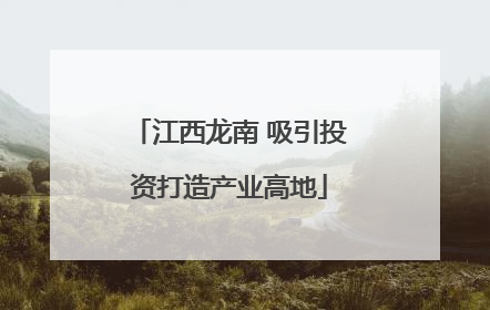 江西龙南 吸引投资打造产业高地