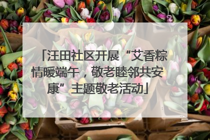汪田社区开展“艾香粽情暖端午，敬老睦邻共安康”主题敬老活动