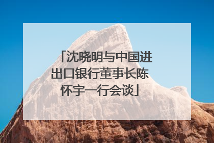沈晓明与中国进出口银行董事长陈怀宇一行会谈
