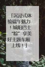 沉浸式体验端午魅力！城阳巴士“粽”享美好主题车厢上线！