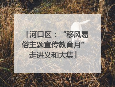 河口区：“移风易俗主题宣传教育月”走进义和大集
