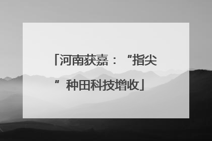 河南获嘉：“指尖”种田科技增收