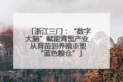 浙江三门：“数字大脑”赋能青蟹产业 从育苗到养殖重塑“蓝色粮仓”