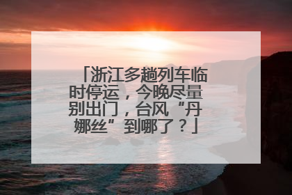浙江多趟列车临时停运，今晚尽量别出门，台风“丹娜丝”到哪了？