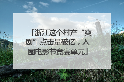 浙江这个村产“爽剧”点击量破亿，入围电影节竞赛单元