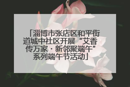 淄博市张店区和平街道城中社区开展“艾香传万家・新邻聚端午”系列端午节活动