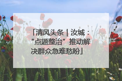 清风头条｜汝城：“点题整治”推动解决群众急难愁盼