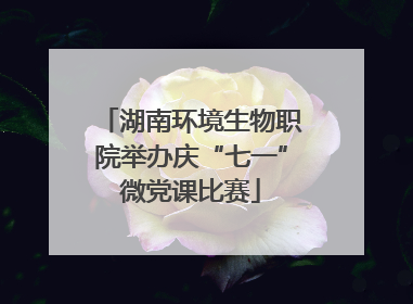 湖南环境生物职院举办庆“七一”微党课比赛