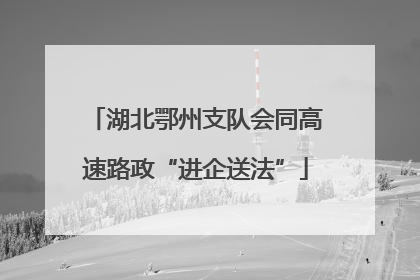 湖北鄂州支队会同高速路政“进企送法”