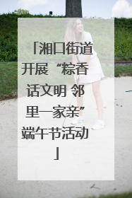 湘口街道开展“粽香话文明 邻里一家亲”端午节活动