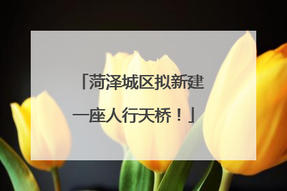 菏泽城区拟新建一座人行天桥！