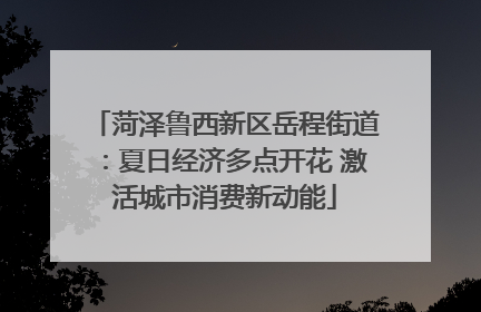 菏泽鲁西新区岳程街道：夏日经济多点开花 激活城市消费新动能