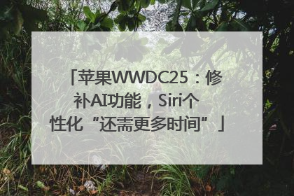 苹果WWDC25：修补AI功能，Siri个性化“还需更多时间”