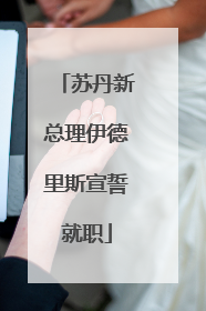 苏丹新总理伊德里斯宣誓就职