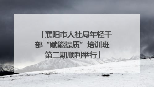 襄阳市人社局年轻干部“赋能提质”培训班第三期顺利举行