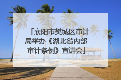 襄阳市樊城区审计局举办《湖北省内部审计条例》宣讲会