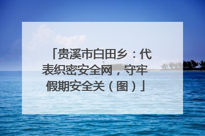 贵溪市白田乡：代表织密安全网，守牢假期安全关（图）