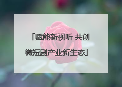 赋能新视听 共创微短剧产业新生态