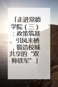 走进常德学院（三）：政策筑基、引凤来栖，锻造校城共享的“双师铁军”