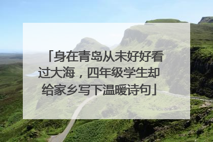 身在青岛从未好好看过大海，四年级学生却给家乡写下温暖诗句