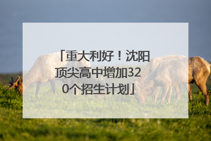 重大利好！沈阳顶尖高中增加320个招生计划