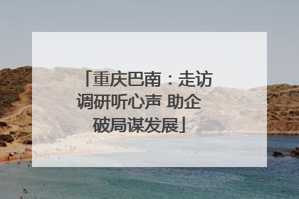 重庆巴南：走访调研听心声 助企破局谋发展