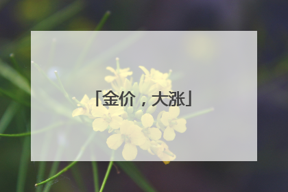 金价，大涨