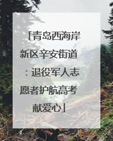 青岛西海岸新区辛安街道：退役军人志愿者护航高考献爱心