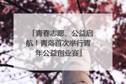 青春志愿、公益启航！青岛首次举行青年公益创业赛