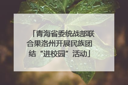 青海省委统战部联合果洛州开展民族团结“进校园”活动