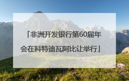 非洲开发银行第60届年会在科特迪瓦阿比让举行