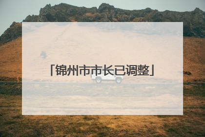 锦州市市长已调整