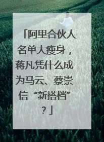 阿里合伙人名单大瘦身，蒋凡凭什么成为马云、蔡崇信“新搭档”？