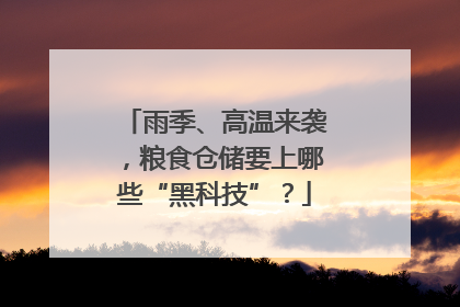 雨季、高温来袭，粮食仓储要上哪些“黑科技”？