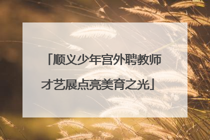 顺义少年宫外聘教师才艺展点亮美育之光