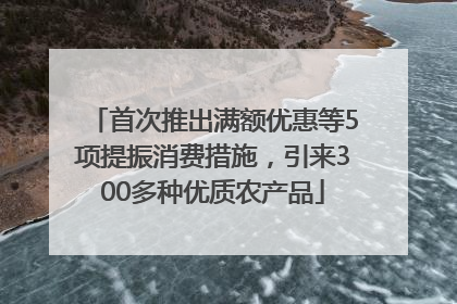 首次推出满额优惠等5项提振消费措施，引来300多种优质农产品