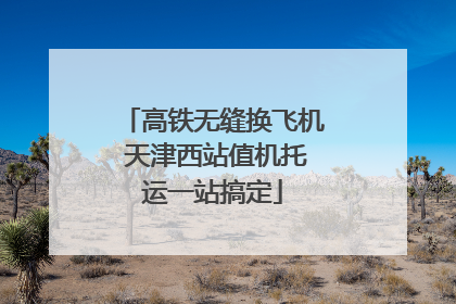 高铁无缝换飞机 天津西站值机托运一站搞定