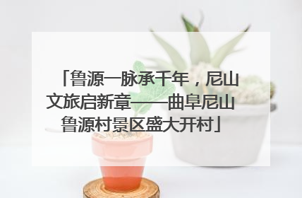 鲁源一脉承千年，尼山文旅启新章——曲阜尼山鲁源村景区盛大开村