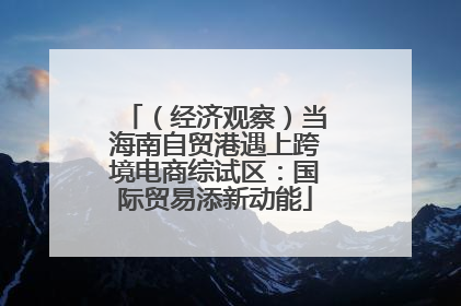 （经济观察）当海南自贸港遇上跨境电商综试区：国际贸易添新动能