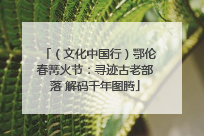 （文化中国行）鄂伦春篝火节：寻迹古老部落 解码千年图腾