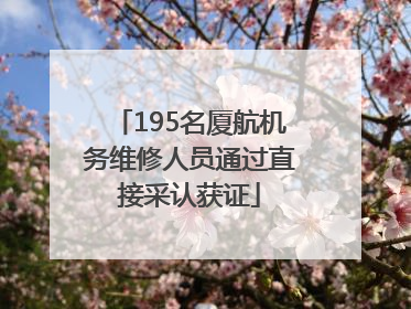 195名厦航机务维修人员通过直接采认获证